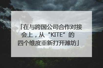 在与跨国公司合作对接会上，从“KITE”的四个维度重新打开潍坊