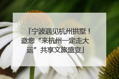 宁波遇见杭州拱墅！邀您“来杭州一定走大运”共享文旅盛宴