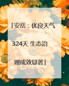安岳：优良天气324天 生态治理成效显著