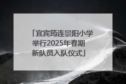 宜宾筠连景阳小学举行2025年春期新队员入队仪式