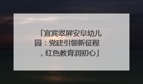 宜宾翠屏安阜幼儿园：党建引领新征程，红色教育润初心