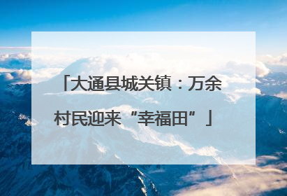 大通县城关镇：万余村民迎来“幸福田”
