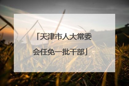 天津市人大常委会任免一批干部