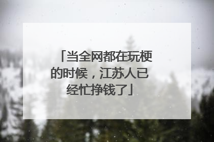 当全网都在玩梗的时候，江苏人已经忙挣钱了