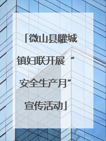 微山县驩城镇妇联开展“安全生产月”宣传活动