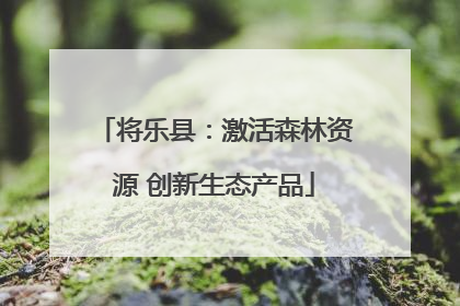 将乐县：激活森林资源 创新生态产品