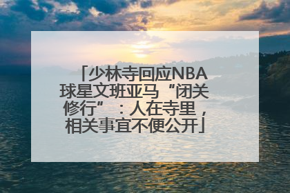 少林寺回应NBA球星文班亚马“闭关修行”：人在寺里，相关事宜不便公开
