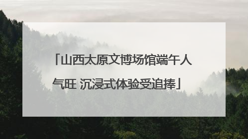 山西太原文博场馆端午人气旺 沉浸式体验受追捧