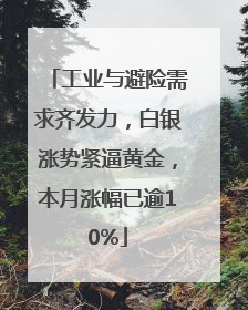 工业与避险需求齐发力，白银涨势紧逼黄金，本月涨幅已逾10%