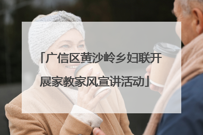 广信区黄沙岭乡妇联开展家教家风宣讲活动
