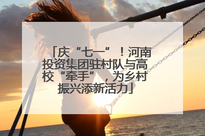 庆“七一”！河南投资集团驻村队与高校“牵手”，为乡村振兴添新活力