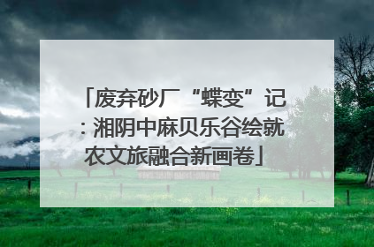 废弃砂厂“蝶变”记：湘阴中麻贝乐谷绘就农文旅融合新画卷