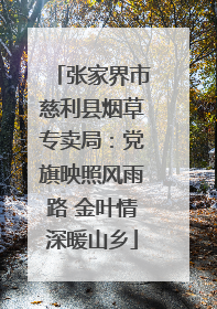 张家界市慈利县烟草专卖局：党旗映照风雨路 金叶情深暖山乡