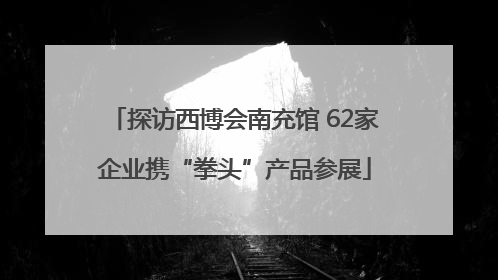 探访西博会南充馆 62家企业携“拳头”产品参展