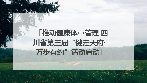 推动健康体重管理 四川省第三届“健走天府·万步有约”活动启动