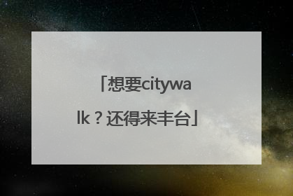 想要citywalk？还得来丰台