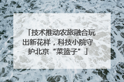 技术推动农旅融合玩出新花样，科技小院守护北京“菜篮子”