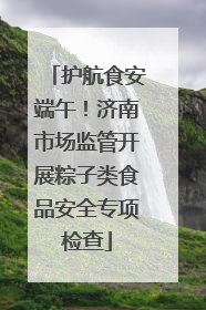 护航食安端午！济南市场监管开展粽子类食品安全专项检查