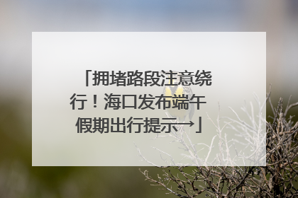拥堵路段注意绕行！海口发布端午假期出行提示→