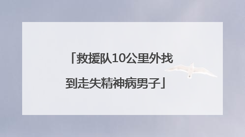 救援队10公里外找到走失精神病男子