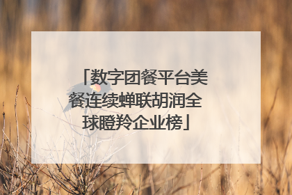 数字团餐平台美餐连续蝉联胡润全球瞪羚企业榜