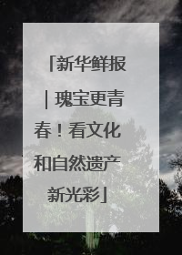 新华鲜报｜瑰宝更青春！看文化和自然遗产新光彩