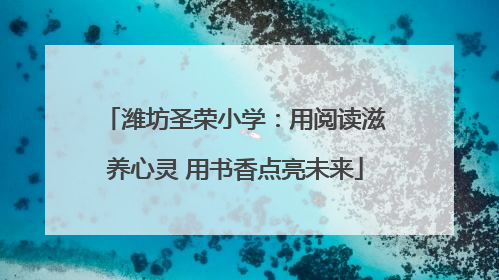 潍坊圣荣小学：用阅读滋养心灵 用书香点亮未来