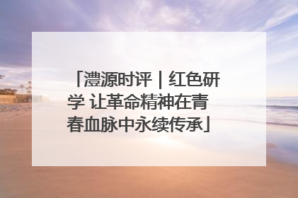 澧源时评｜红色研学 让革命精神在青春血脉中永续传承