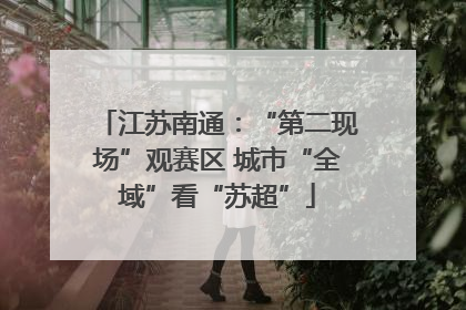 江苏南通：“第二现场”观赛区 城市“全域”看“苏超”