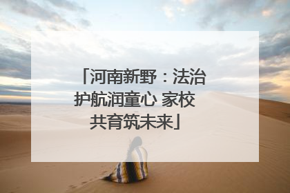 河南新野：法治护航润童心 家校共育筑未来