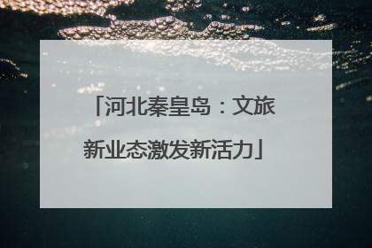 河北秦皇岛：文旅新业态激发新活力