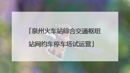 泉州火车站综合交通枢纽站网约车停车场试运营