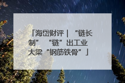 海岱财评｜“链长制” “链”出工业大梁“钢筋铁骨”