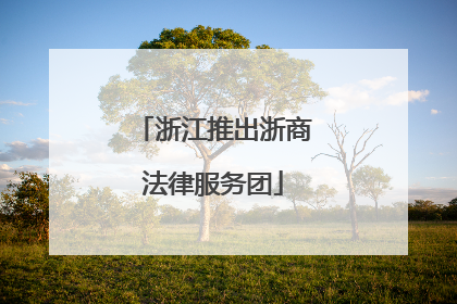 浙江推出浙商法律服务团