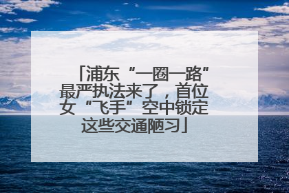 浦东“一圈一路”最严执法来了，首位女“飞手”空中锁定这些交通陋习
