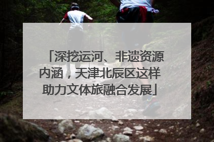 深挖运河、非遗资源内涵，天津北辰区这样助力文体旅融合发展