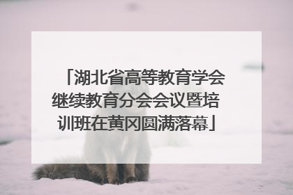 湖北省高等教育学会继续教育分会会议暨培训班在黄冈圆满落幕
