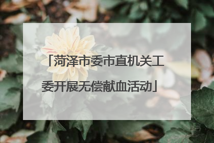 菏泽市委市直机关工委开展无偿献血活动