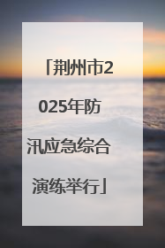 荆州市2025年防汛应急综合演练举行