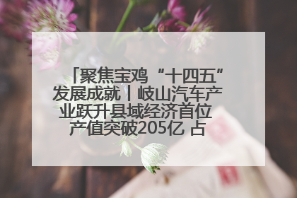 聚焦宝鸡“十四五”发展成就丨岐山汽车产业跃升县域经济首位 产值突破205亿 占规上工业75%