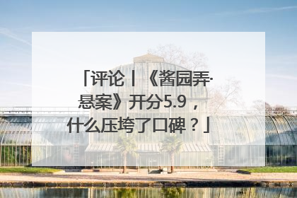 评论丨《酱园弄·悬案》开分5.9，什么压垮了口碑？