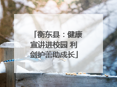 衡东县：健康宣讲进校园 利剑护蕾助成长