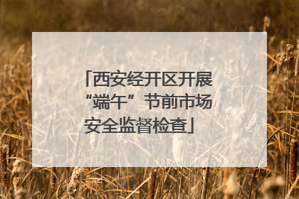 西安经开区开展“端午”节前市场安全监督检查