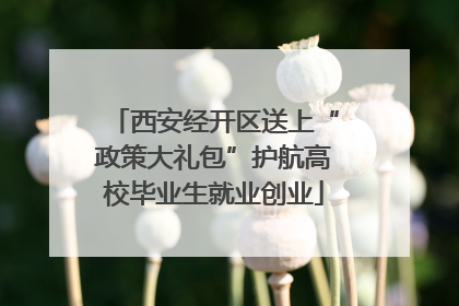 西安经开区送上“政策大礼包”护航高校毕业生就业创业