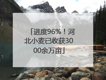进度96%！河北小麦已收获3000余万亩