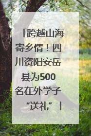 跨越山海寄乡情！四川资阳安岳县为500名在外学子“送礼”
