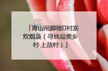 青山吊脚楼 村寨炊烟袅（寻找最美乡村·上敖村）