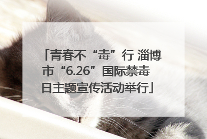 青春不“毒”行 淄博市“6.26”国际禁毒日主题宣传活动举行