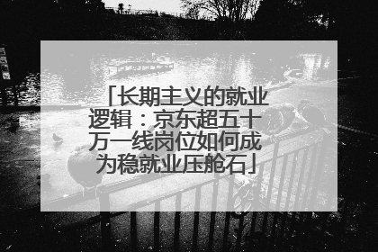 长期主义的就业逻辑：京东超五十万一线岗位如何成为稳就业压舱石