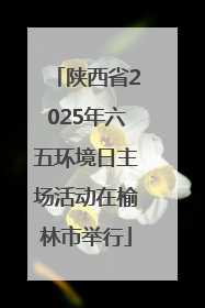 陕西省2025年六五环境日主场活动在榆林市举行